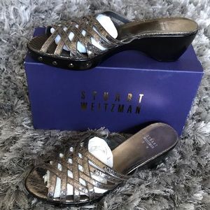 STUART WEITZMAN metallic wedge brand New.